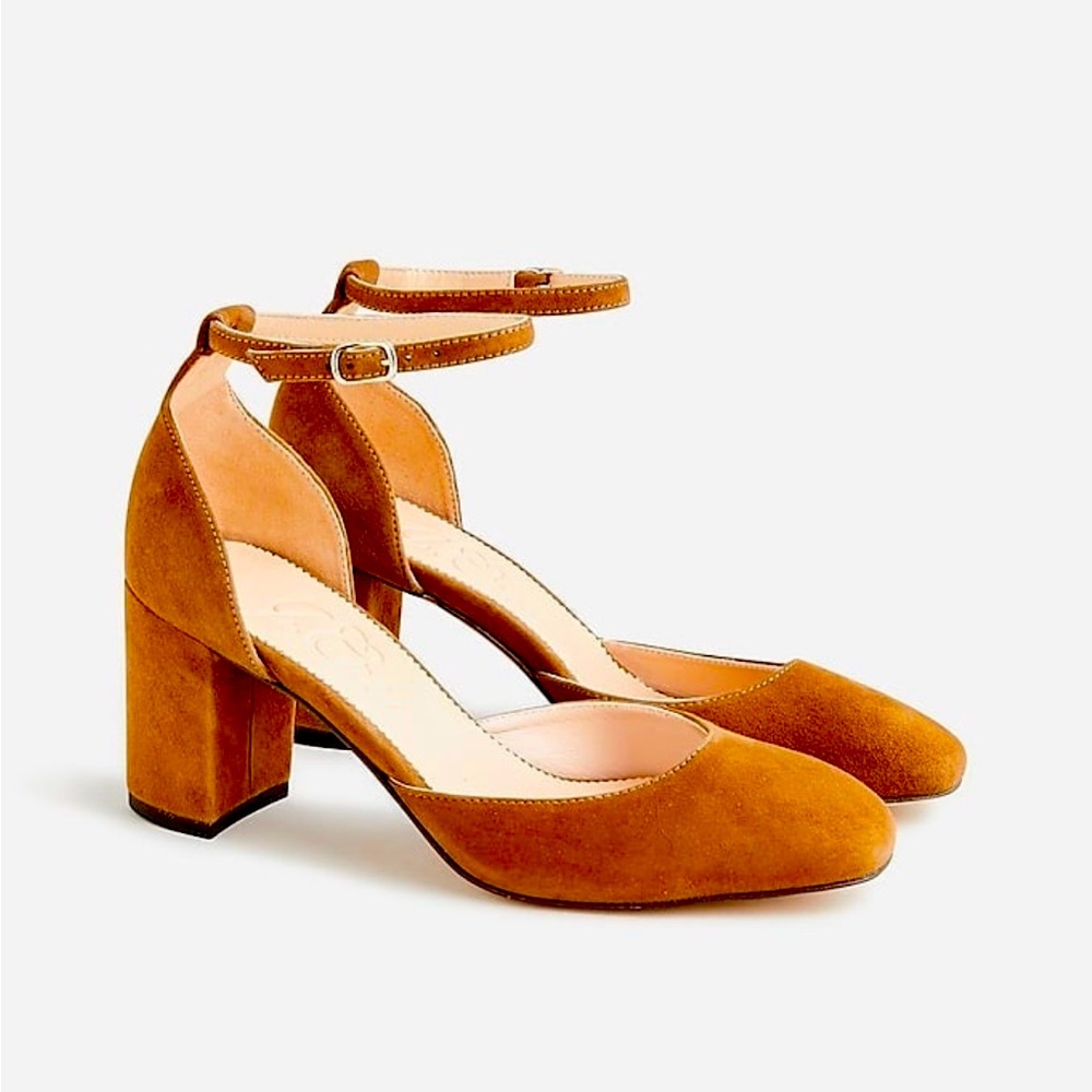 Jcrew brown suede heels (size 7.5)